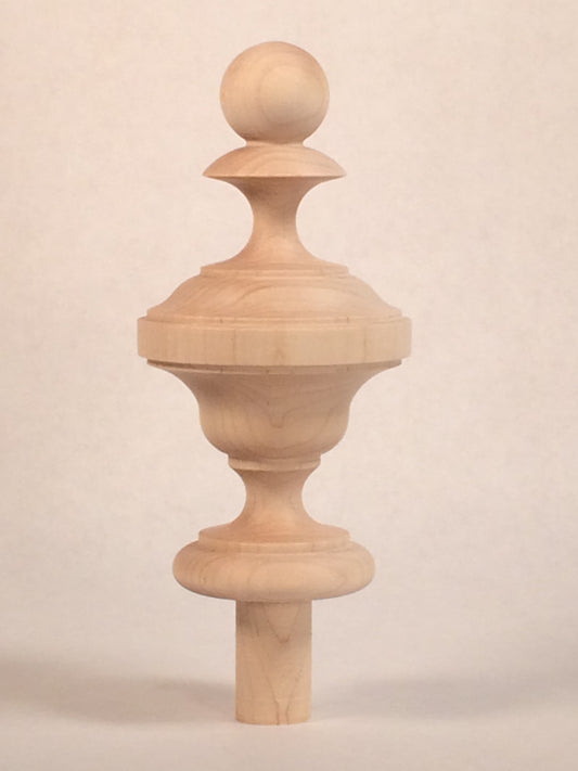 NEWEL POST FINIAL MAPLE WOOD UNFINISHED CAP 5 inch #AF01