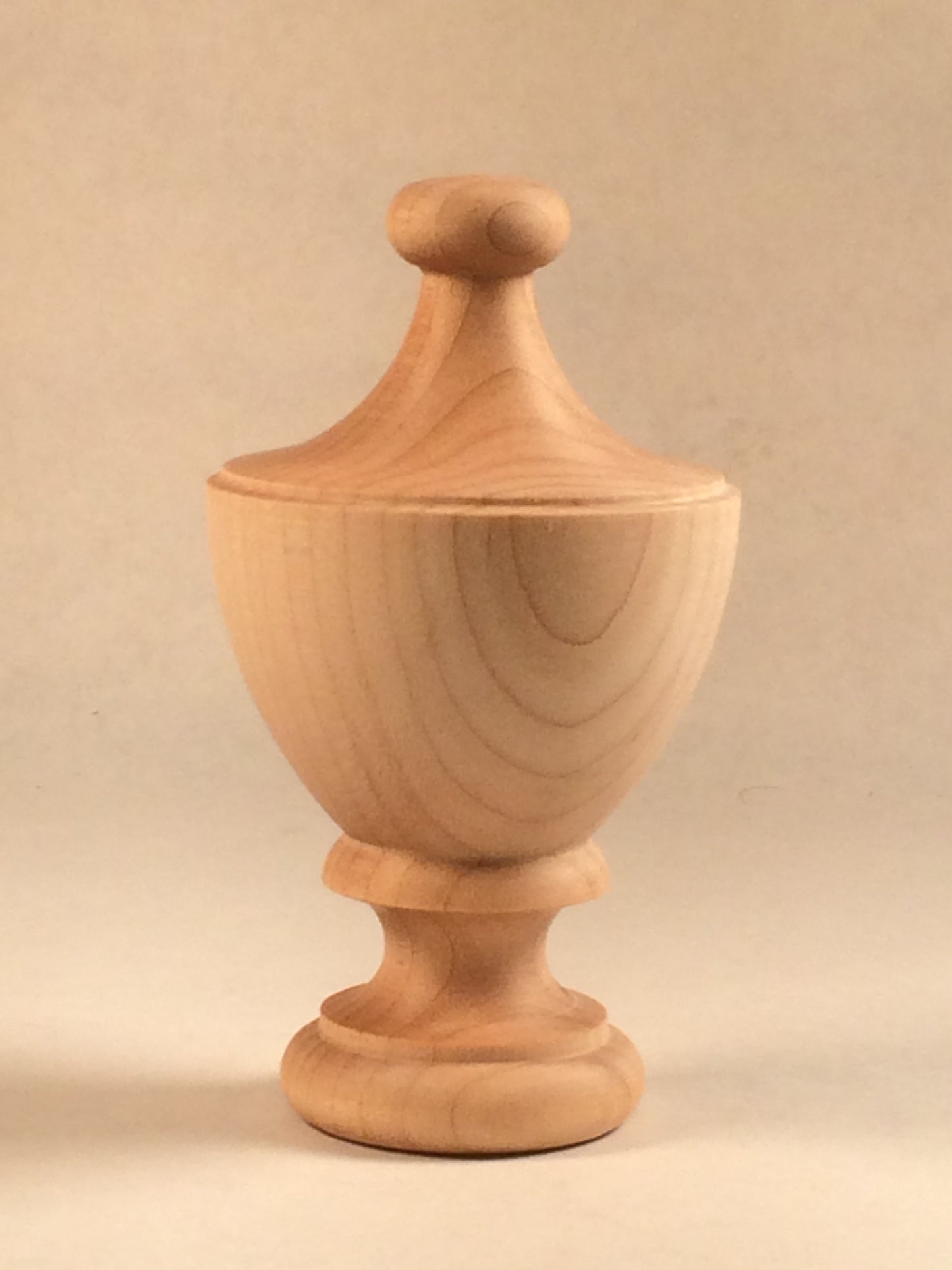 NEWEL POST FINIAL MAPLE WOOD UNFINISHED CAP URN STYLE