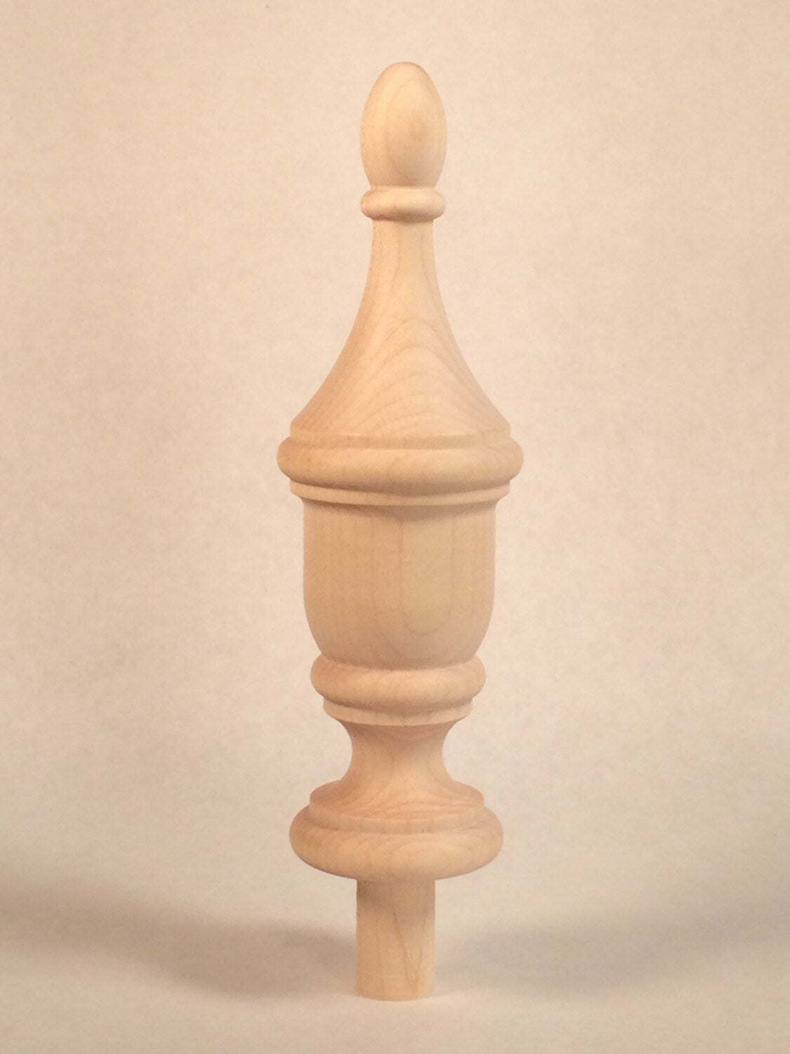 NEWEL POST FINIAL MAPLE WOOD UNFINISHED CAP 7-3/8 inch #T119