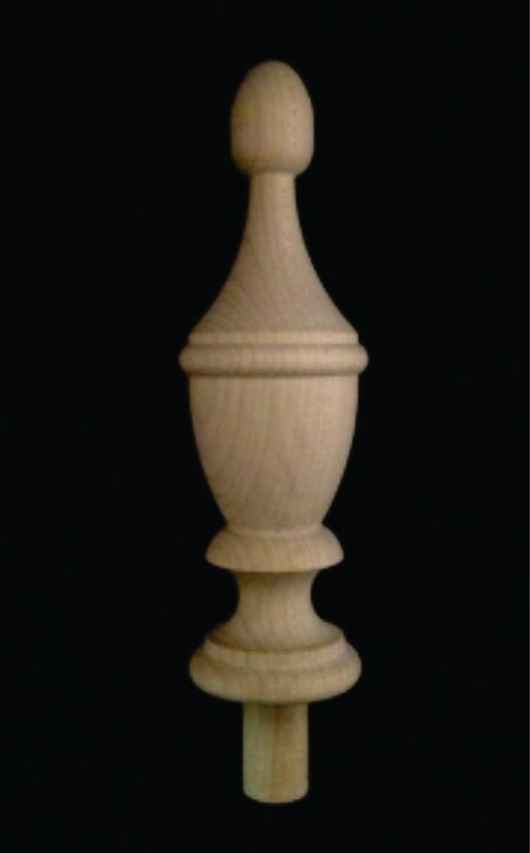 NEWEL POST FINIAL MAPLE WOOD UNFINISHED CAP 7-3/8 inch #TF9