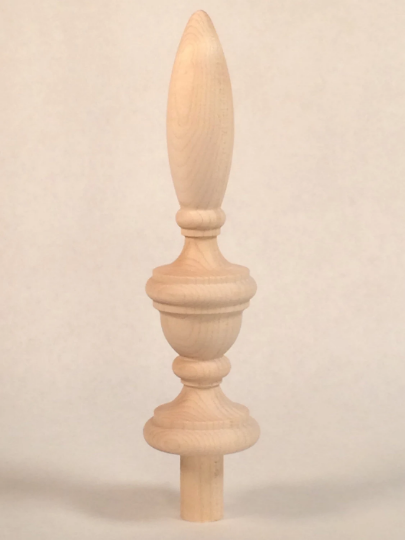 Bed Post FINIAL 7-3/8 inch Hard Maple Wood #TF2